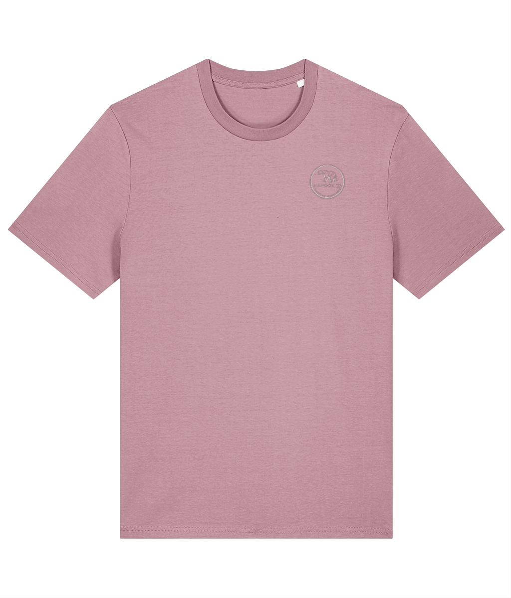 Nanook23 Beach Walk organic cotton t-shirt with the Nanook23 logo on the chest.